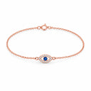 Nazar Evil Eye Chain Bracelet - Rose Gold