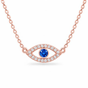 Nazara Evil Eye Pendant Necklace - Rose Gold