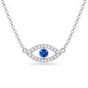 Nazara Evil Eye Pendant Necklace - White Gold