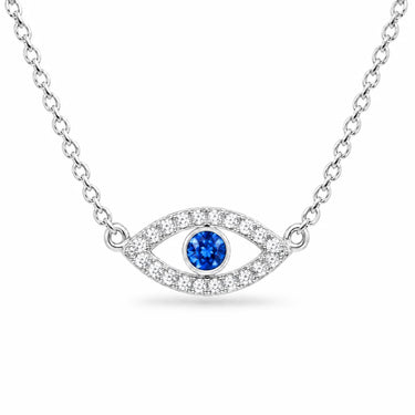 Nazara Evil Eye Pendant Necklace - White Gold