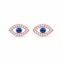Nazara Evil Eye Stud Earrings - Rose Gold