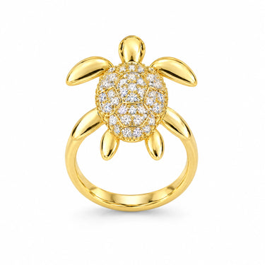 Nerina Pave Sea Turtle Ring