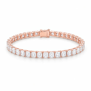 Nova Princess Cut Tennis Bracelet - Rose Gold