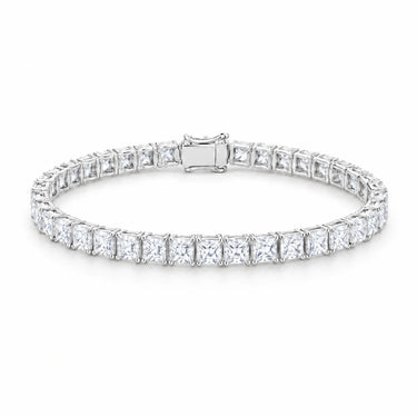 Nova Princess Cut Tennis Bracelet - White Gold
