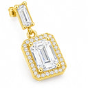 Octavia Art Deco Emerald Cut Drop Earrings