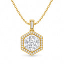 Octavia Art Deco Hexagon Pendant Necklace