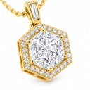 Octavia Art Deco Hexagon Pendant Necklace
