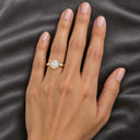 Odette Art Deco Hexagon Halo Ring
