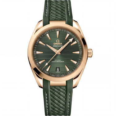 OM Green Dial Rose Tone Strap Watch