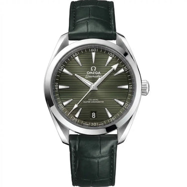 OM Olive Dial Silver Tone Strap Watch