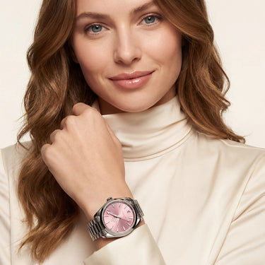 OM Pink Dial Bracelet Watch