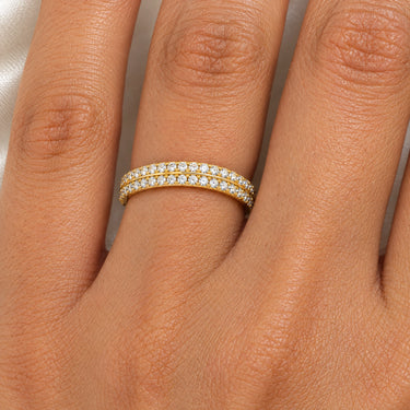 Ophelia Double Row Pave Band Ring