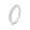 Ophelia Double Row Pave Band Ring - White Gold