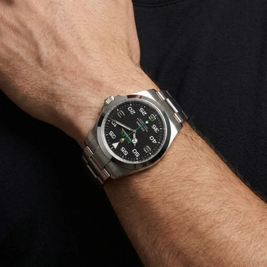 Oyster Perpetual Air King Green Hand Mens Watch