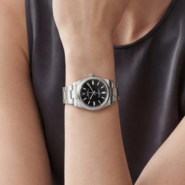 Oyster Perpetual Black Dial Women's Watch
