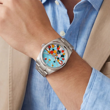 Oyster Perpetual Celebration Pattern Dial Automatic Chronometer Watch