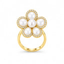 Perla Pearl Petal Flower Ring