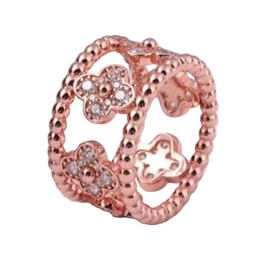 Perlée Clover Band Ring