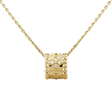18K Perlée Clovers Pendant Necklace