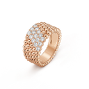 18K Perlée Diamonds Five Rows Ring