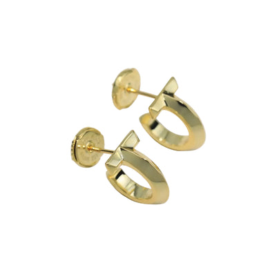 Plain T Hoop Earrings