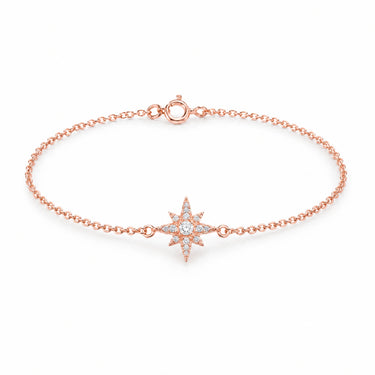 Polaris North Star Chain Bracelet - Rose Gold