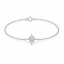 Polaris North Star Chain Bracelet - White Gold