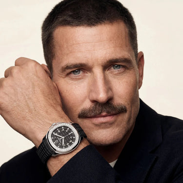 PP Black Dial Stone Set Stainless Steel Watch