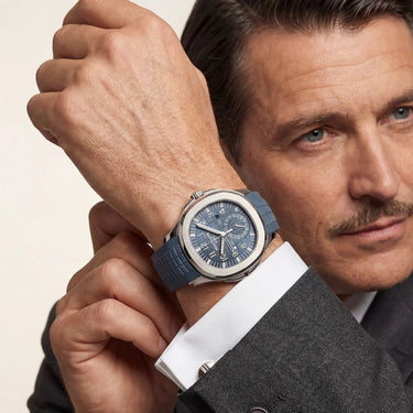 PP Blue Gray Dial Dual Time Watch