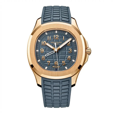 PP Blue Gray Dial Rose Tone Watch