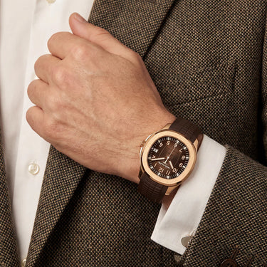 PP Brown Dial Date Rose Tone Watch