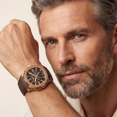 PP Brown Dial Rose Tone Travel Watch