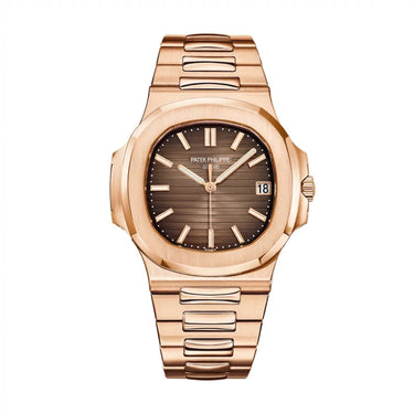 PP Brown Horizontal Dial Rose Tone Bracelet Watch