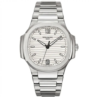 PP Silver Wave Dial Stainless Steel Bracelet Watch