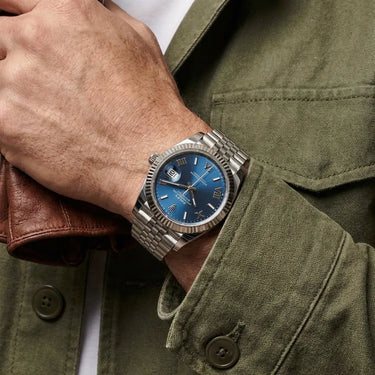 President Day-Date Blue Dial Platinum Watch
