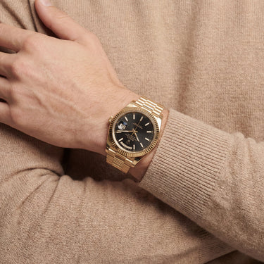 Prestige Automatic Men’s Watch With Fluted Bezel And Diamond Dial