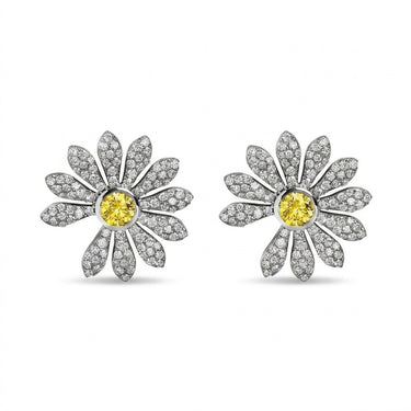 Daisy Pavé Radiance Stud Earrings Peaceminusone Inspired