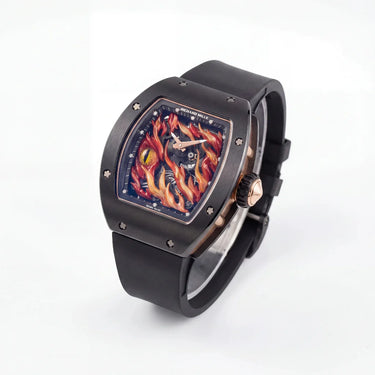RM Black Evil Eye Flame Motif Watch