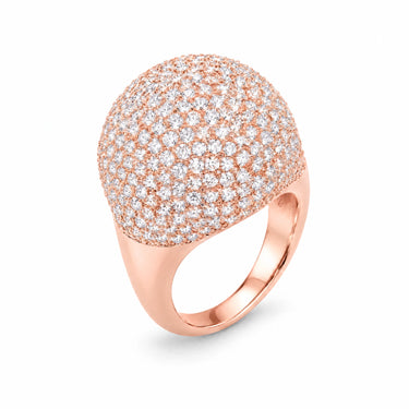 Rosalind Pave Dome Cocktail Ring - Rose Gold