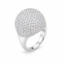 Rosalind Pave Dome Cocktail Ring - White Gold