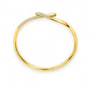 Saskia Pave Crossover Bangle Bracelet