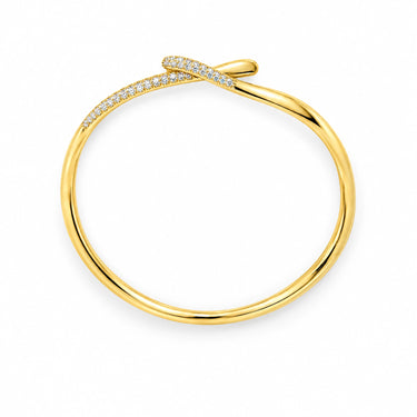 Saskia Pave Crossover Bangle Bracelet