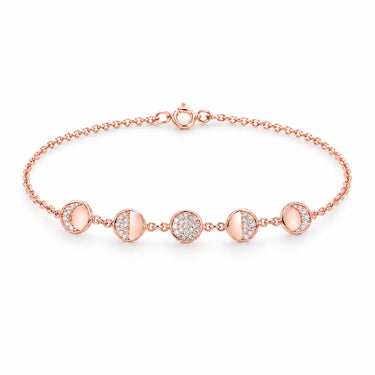 Selena Moon Phase Chain Bracelet - Rose Gold