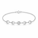 Selena Moon Phase Chain Bracelet - White Gold