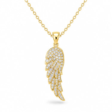 Seraphina Pave Angel Wing Pendant Necklace