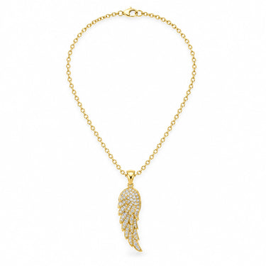 Seraphina Pave Angel Wing Pendant Necklace