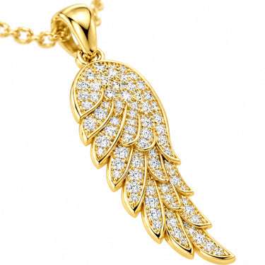 Seraphina Pave Angel Wing Pendant Necklace