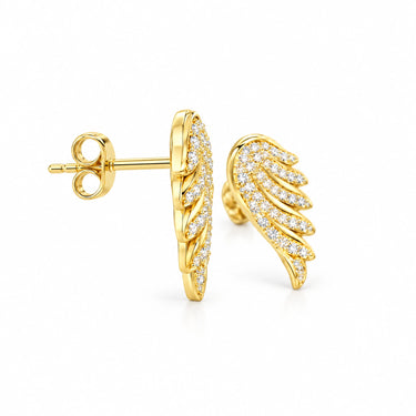 Seraphina Pave Angel Wing Stud Earrings