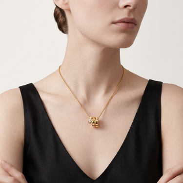 Serpenti Pavé Coiled Viper Pendant Necklace