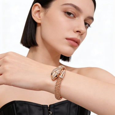 Serpenti Rose Coil Snake Bracelet